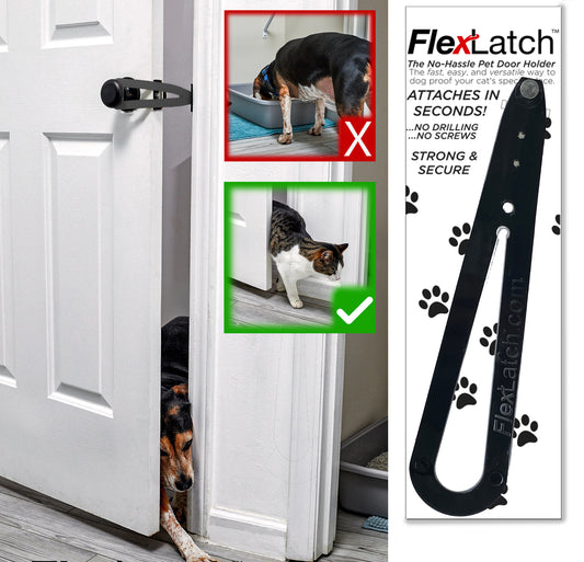 Black FlexLatch™ Cat Door Holder